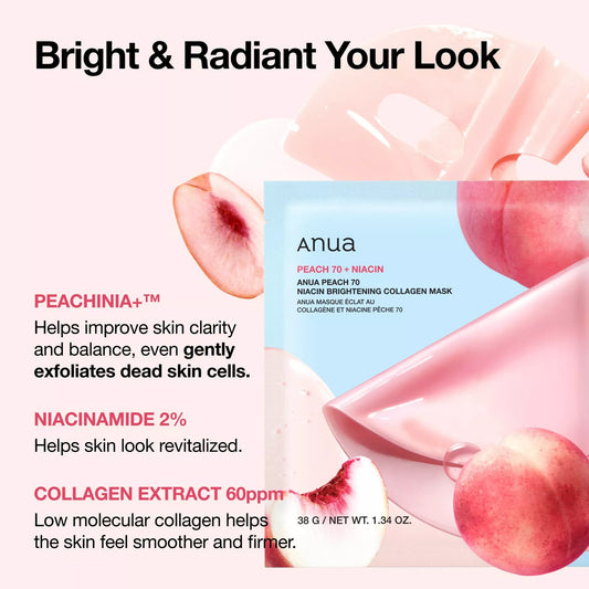 ANUA Peach 70 Niacin Brightening Collagen Mask (1 mask)