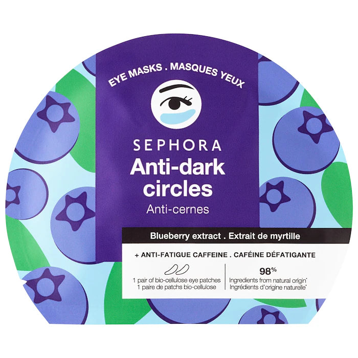 Sephora Collection Caffeine Eye Mask Patches for Dark Circles + De-Puffing With Blueberry (1 pair)