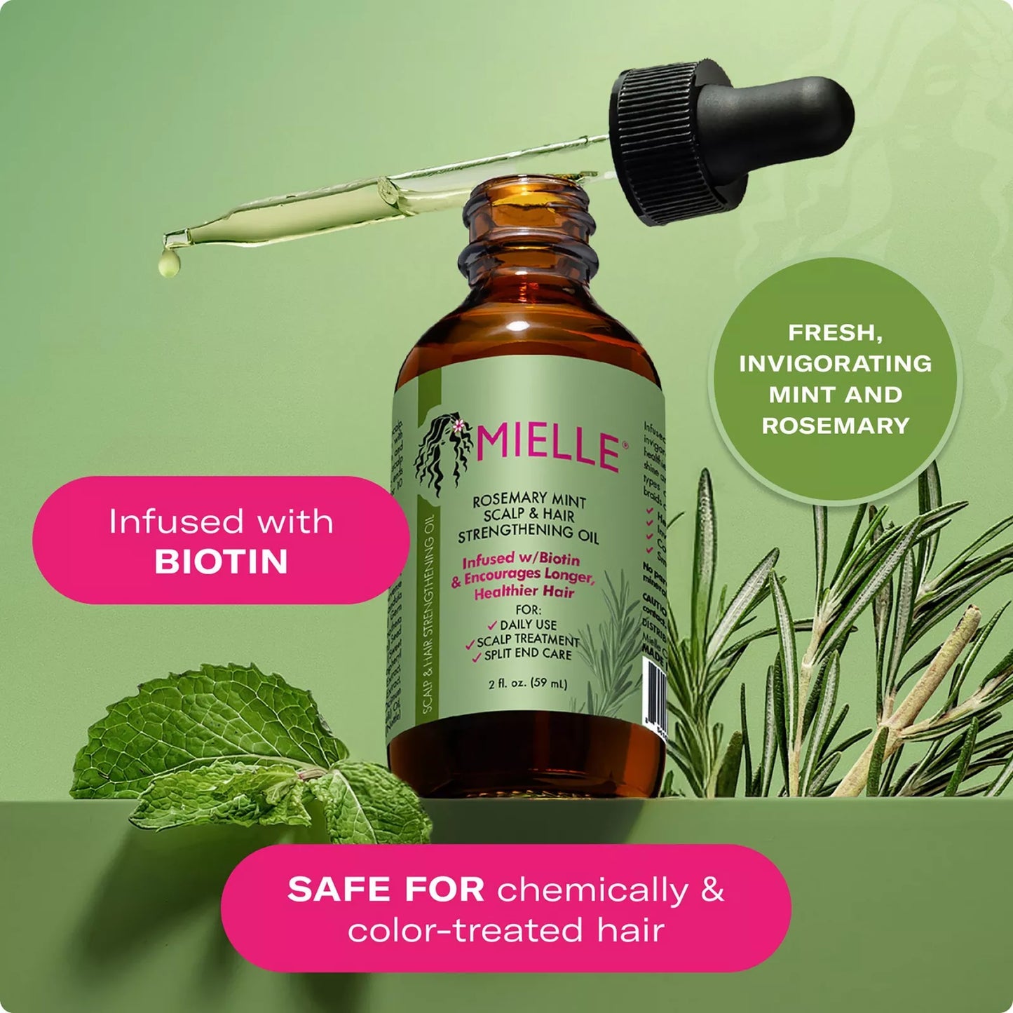 Mielle Rosemary Mint Scalp & Hair Strengthening Oil 59ml