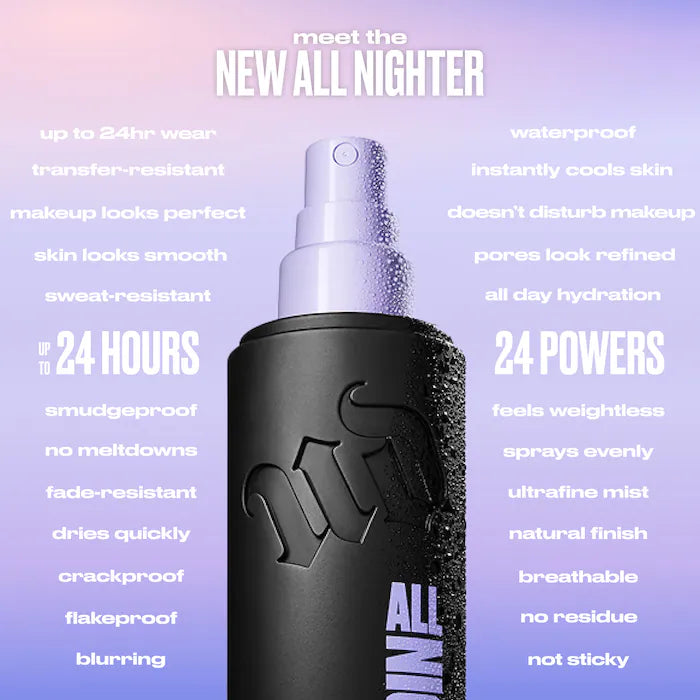 Urban Decay All Nighter Waterproof Natural Finish Setting Spray with 24HR Wear